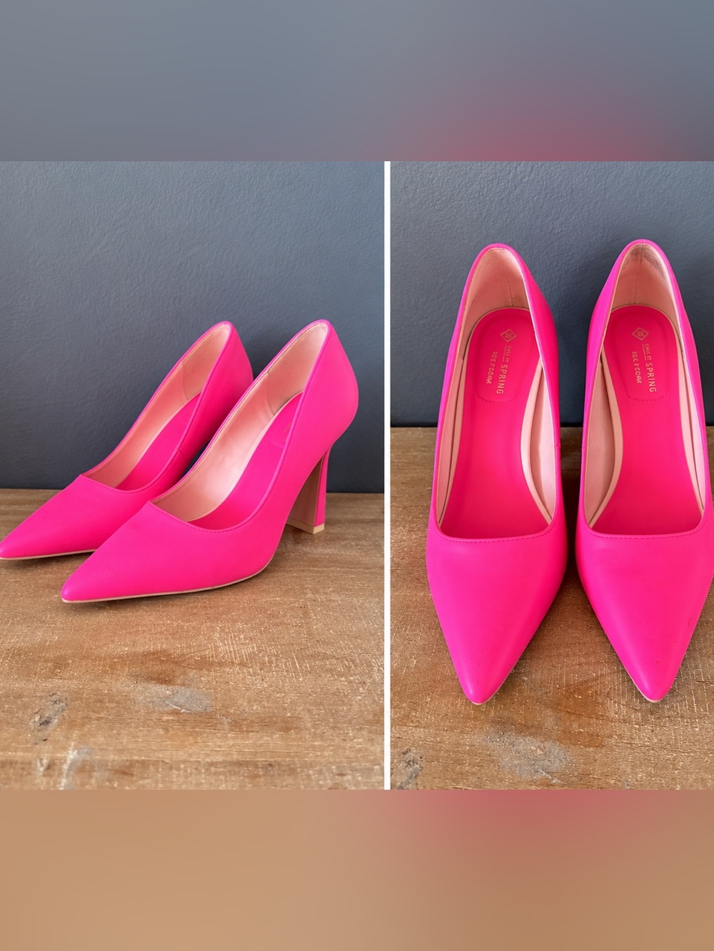 Call It Spring Neon Pink Pumps Size 8 | Barbiecore Pointed Toe Heels | Y2K - Picture 2 of 2